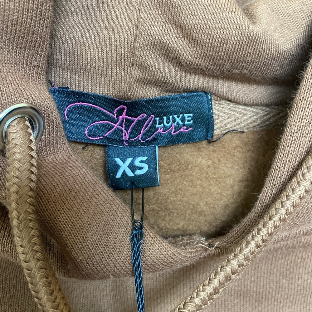 Allure Luxe Brown Hoodie Sweatshirt - Picture 3 of 5